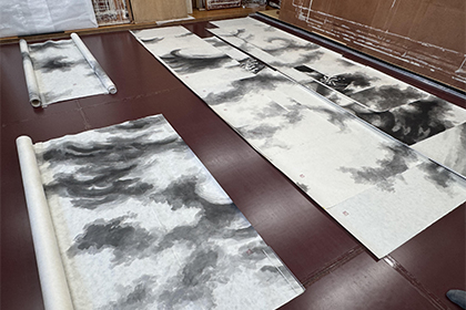 雲龍図追加襖絵52面
